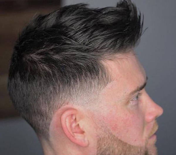 41. Tapered Faux Hawk for Men with Receding Hairline