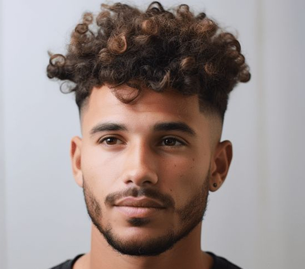 46. Textured Hand-Picked Curls for Men with Hairline Thinning